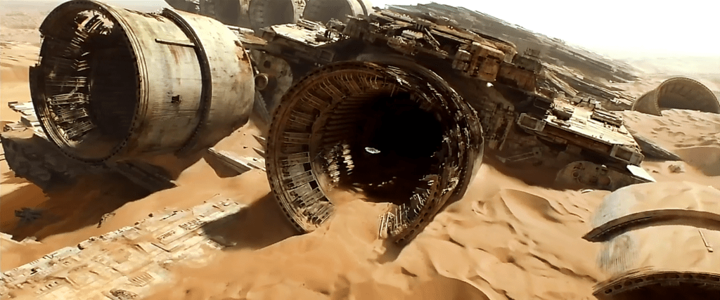 Desert Chase over Millenium Falcon