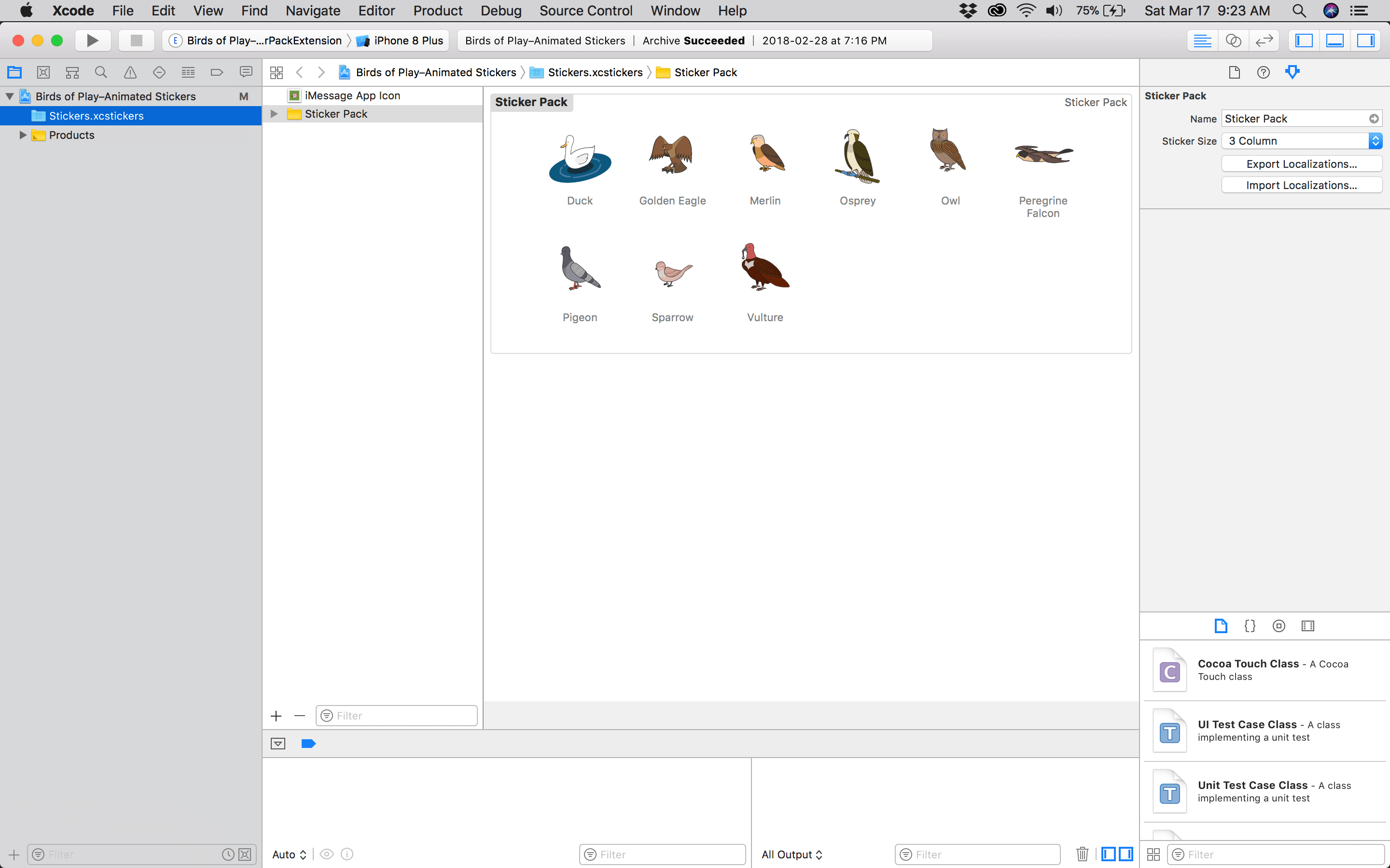 A Screen Shot of Xcode
